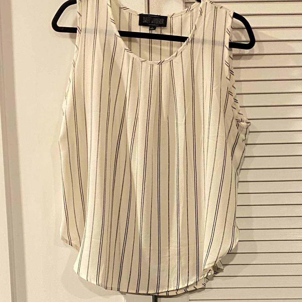 Striped sleeveless blouse